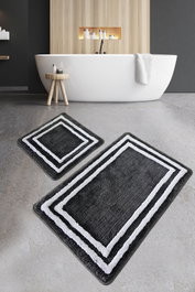 Mijölnir Duplici - Juego de alfombras de baño Antracita